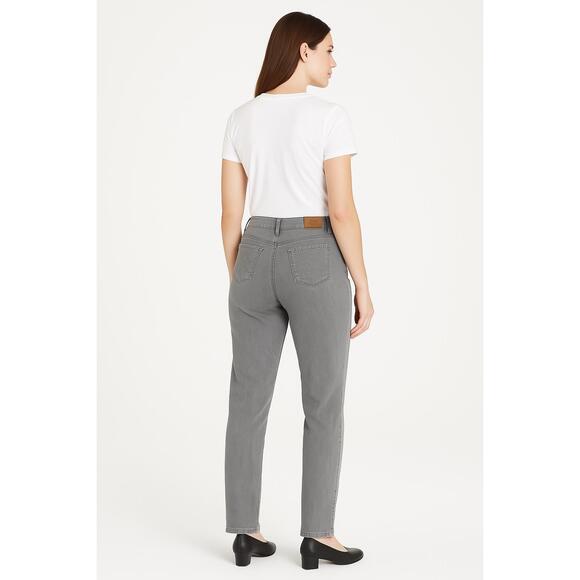 Gloria Vanderbilt Jeans Womens Sz 8 Grey Straight Amanda Bedazzled Pocket Casual - Picture 2 of 15